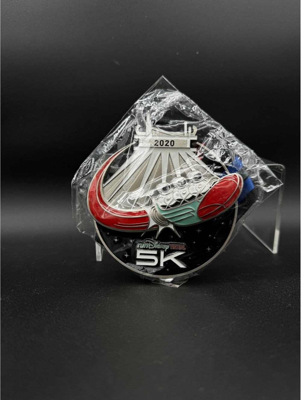 Unopened 2020 runDisney Virtual 5K Space Mountain Running Medal with Ribbon